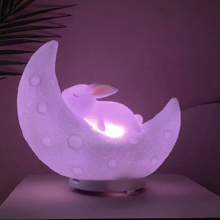 

New Touch Rabbit Moon Lamp Colorful Table Lamp Night Light With Wireless Speaker