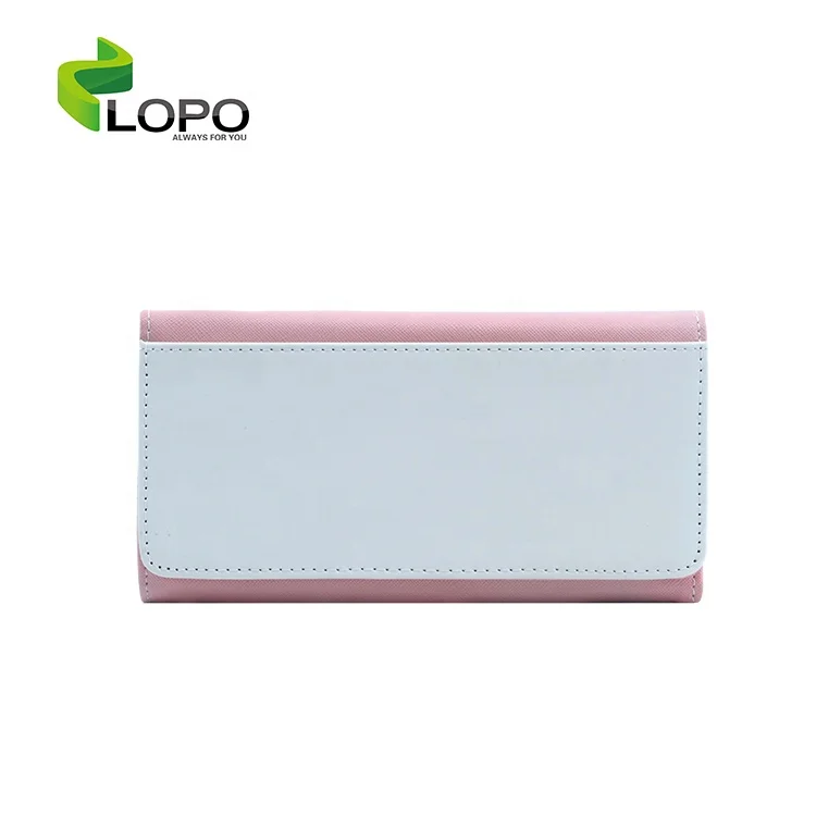 

Popular Sublimation Blanks Printing PU Leather Wallet, Black, pink and blue