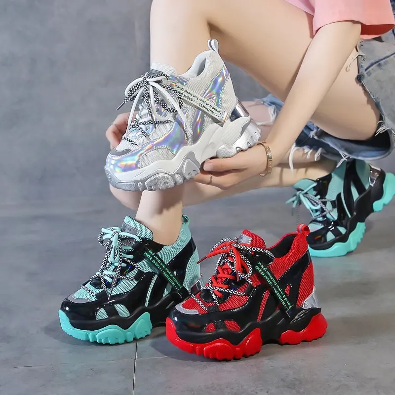 

Women Chunky Sneakers Vulcanize Shoes Korean Fashion New Female Platform Thick Sole Casual Shoe Woman 7cm