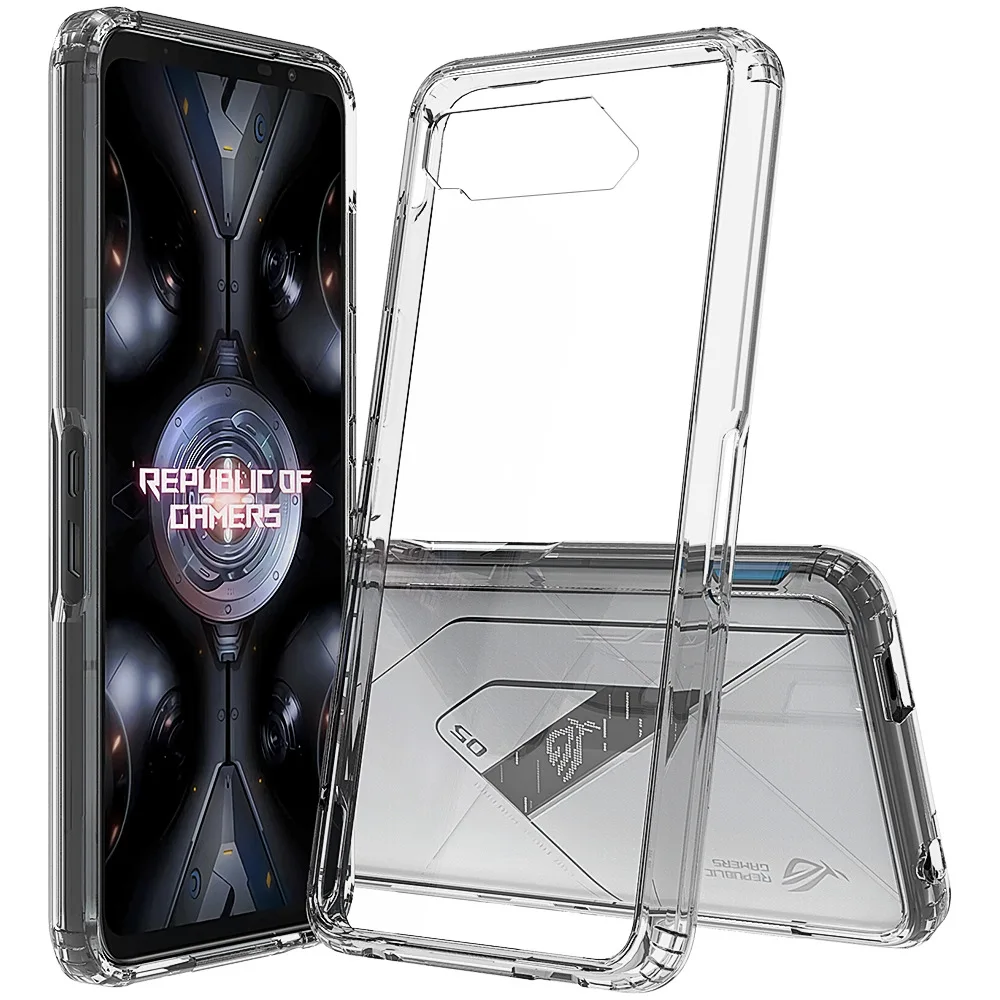 

Wholesale factory cheap Shockproof clear TPU PC Acrylic Cell Phone Case For ROG Phone 5 Ultimate