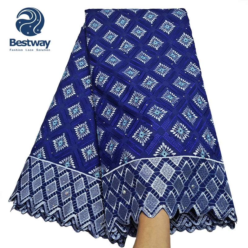 

Guangzhou Bestway Lace African Lace Fabric Swiss Voile Lace 100% Cotton, Multi-color