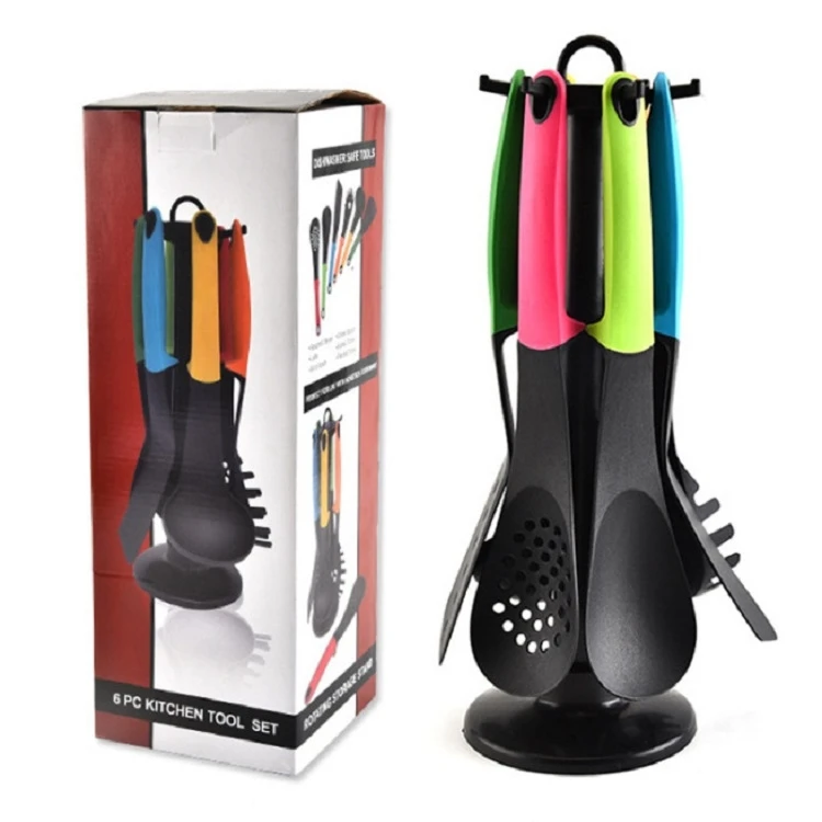 

Hot Sale 6 In 1 Kitchen Nylon Kitchenware Non-Stick Cooking Spoon Set