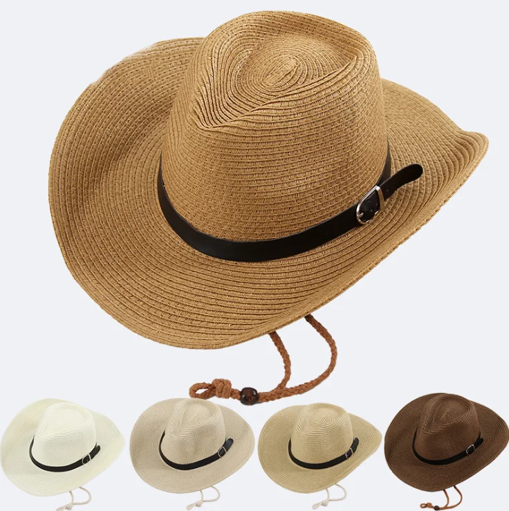 Wholesale Men Paper Straw Fadora 9cm Brim Cowboy Straw Hat Buy Size 8