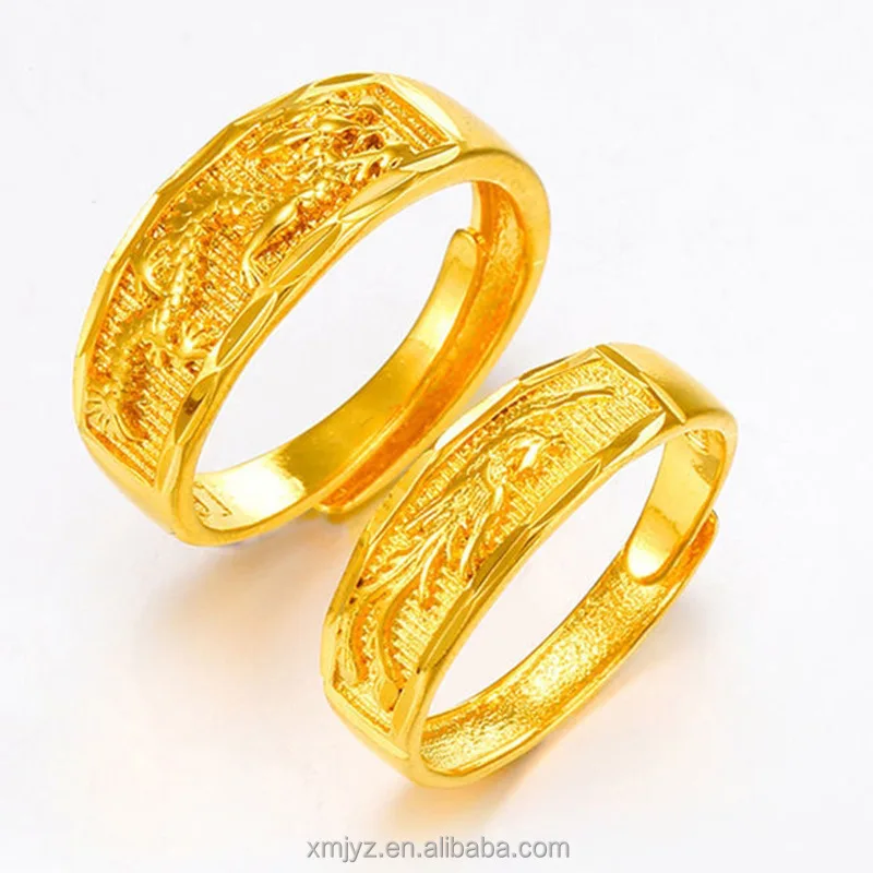 

Vietnam Placer Gold Meteor Shower Couple Rings Brass Gold Plated Starry Ring Couple Fashion Ring Factory Direct Supply