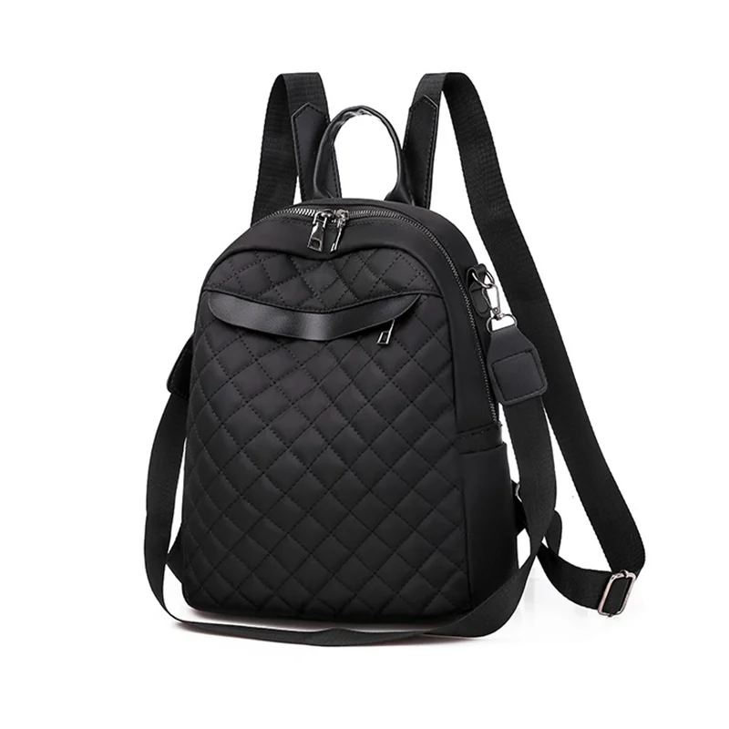 

Fashion Polyester Light weight Earphone hole Water Resistant Anti Theft Girl Ladies shoulder bag backpack women