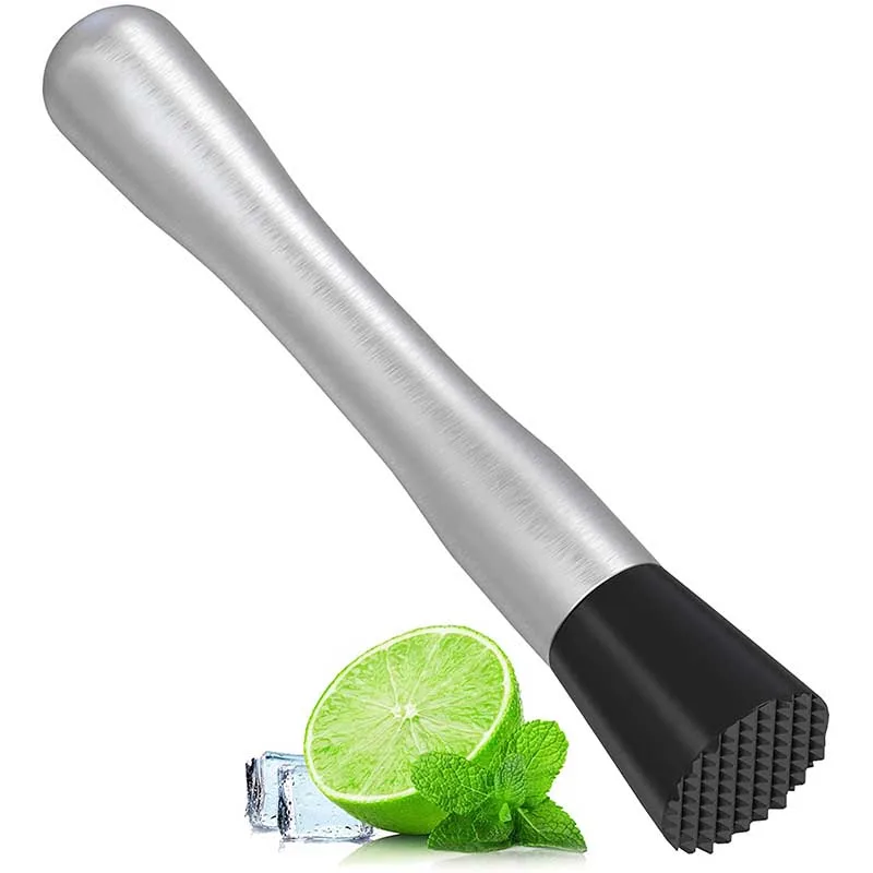 

Kitchen Rest Muddler for Cocktails  Long 1pc Stainless Steel Fruit Crusher Bar Tools, Sliver