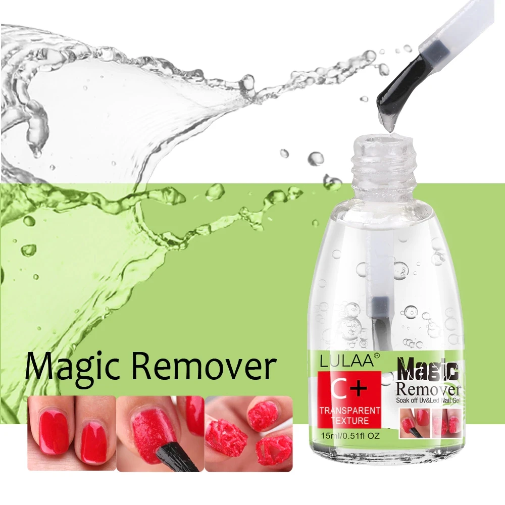 

New Soak Off Nail Gel Polish Remover Lulaa Magic Remover Cleaner Nail UV Gel Cleanser Magic Burst Gel Remover