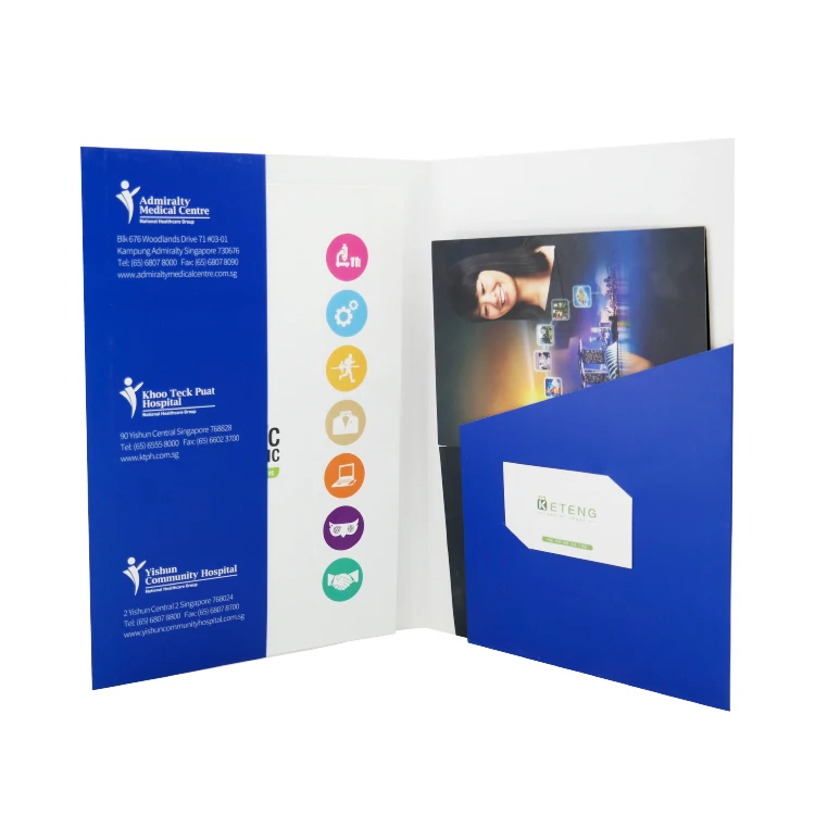 
Promotional fancy file folder with flap presentation custom folder a4 