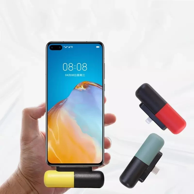 

Capsule Sharable Chargers Portable Mini Pocket Power Bank Direct Plug-in Universal 3400mAh Power Bank Gift Customized, Yellow,red,green