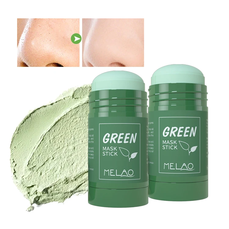 

Private label whitening clay facial care Deep Pore Cleansing green tea purifying clay mask stick