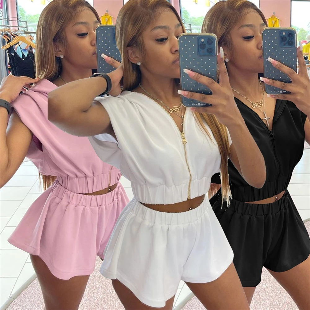 

Print Logo 2021 Women 2 Piece Pant Set Biker Shorts Outfits Wholesale Custom Sweat Suit Jogging Sets 2 Piece Pant Set Outfits