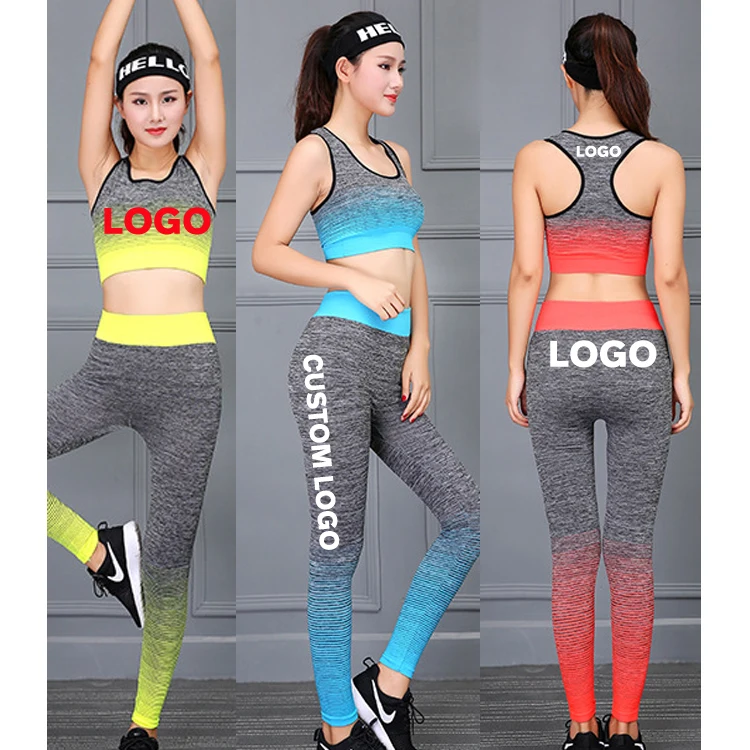 

Female Sport Suit Women Fitness Clothing Sport Wear Yoga Set Gym Jogging Suits Sportswear Running Leggings Women Set OEM/ODM, Customized color