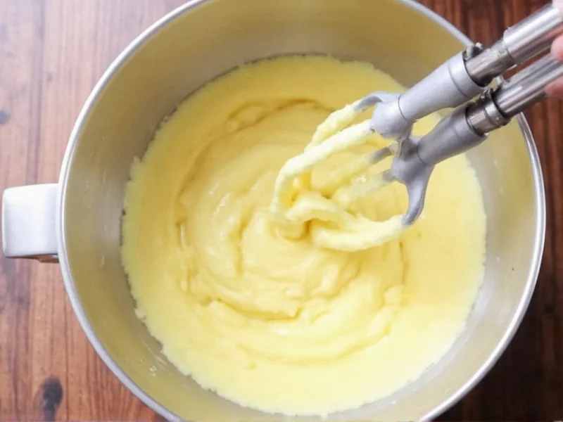 Creaming butter and sugar for pound cake