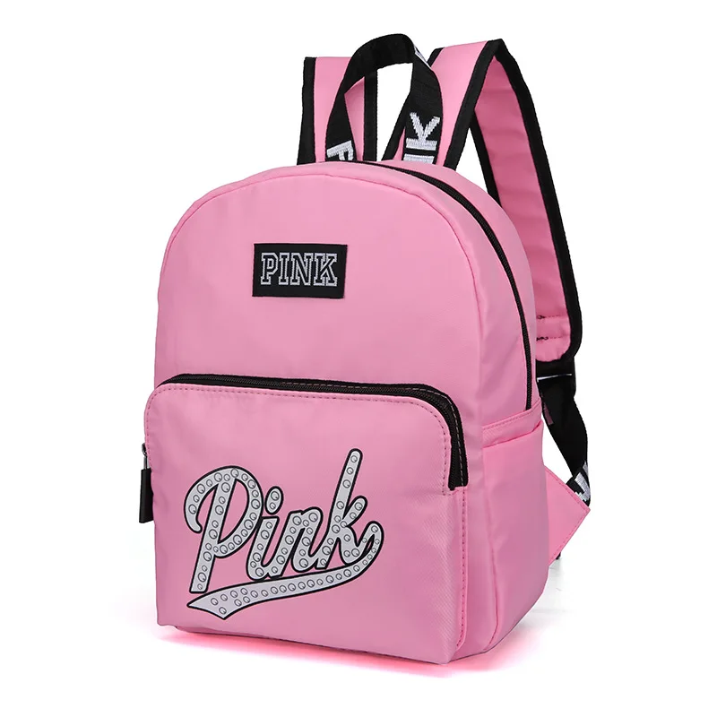 

Boy teenager letter pink bags student school Girls Pink Backpack