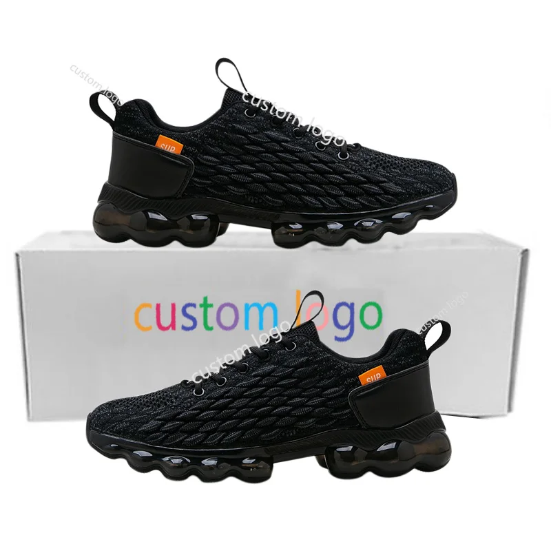 

OEM & ODM Accept Custom Logo Fashion Breathable Fly Knit Men Casual Sports Shoes, Red/black/white