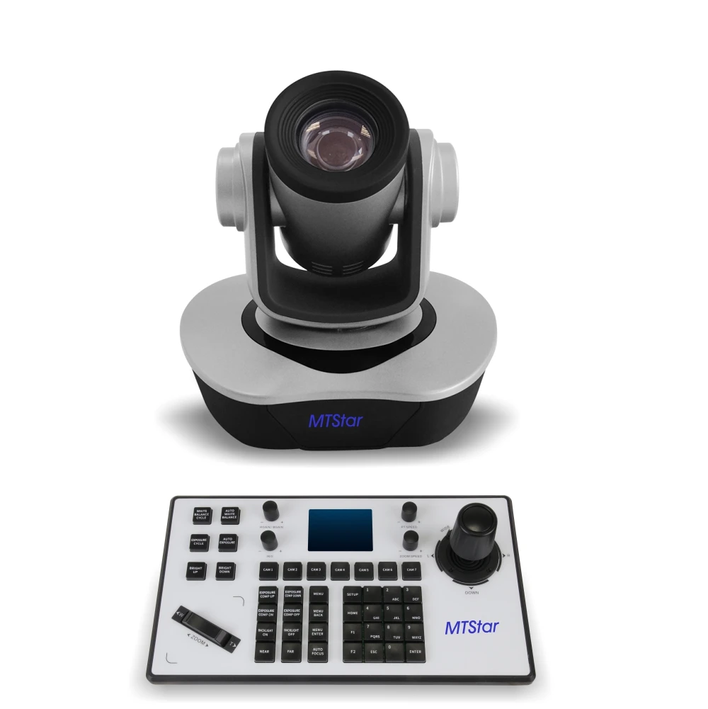 

4D joystick 320X240 HD LCD Display video conference network keyboard + H.265 zoom 30X 2MP 1080P PTZ Video Conference Camera