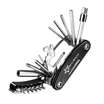 

ROCKBROS 16 in 1 Mountain Bike Road Bike Repair Tools Kit Hex Spoke Cycling Screwdriver Tools kits, Black