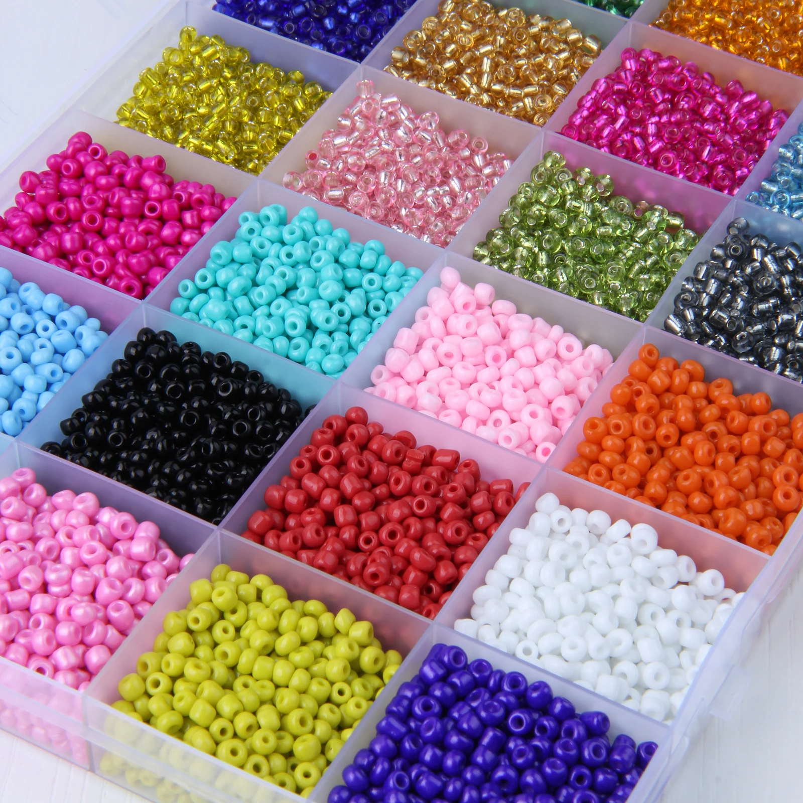 

Amazon Hot Sale DIYJewelry Making Kit Beads for Bracelets Bead Craft Kit Set Glass Pony Seed Beads