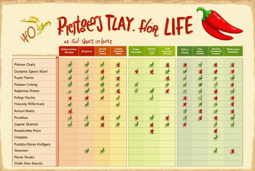 spice up your life a hot pepper chart for every flavor seeker