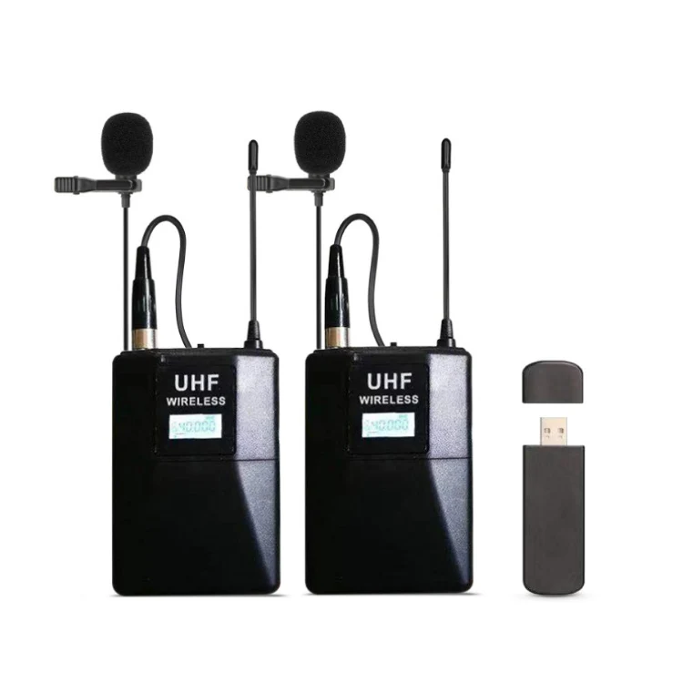 

2021 Factory High Quality UHF Collar Mic Usb lavalier Wireless Microphone For Teacher Camera News Computer