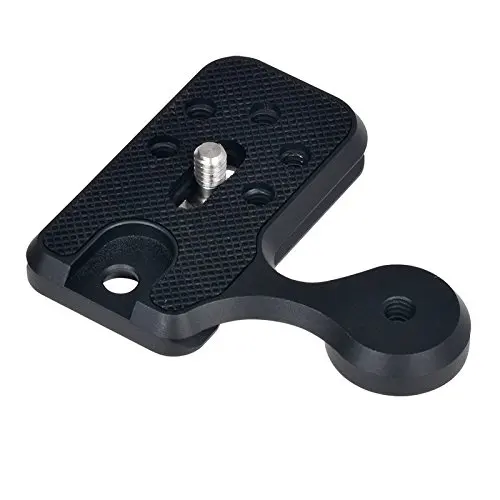 

Aluminum Quick Release QR Plate Clamp Adapter 1/4" for Manfrotto Tripod Ball Head DSLR Camera, Black