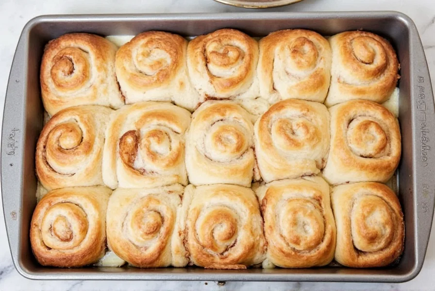 Professional baker slicing cinnamon roll dough with dental floss for clean cuts without squishing