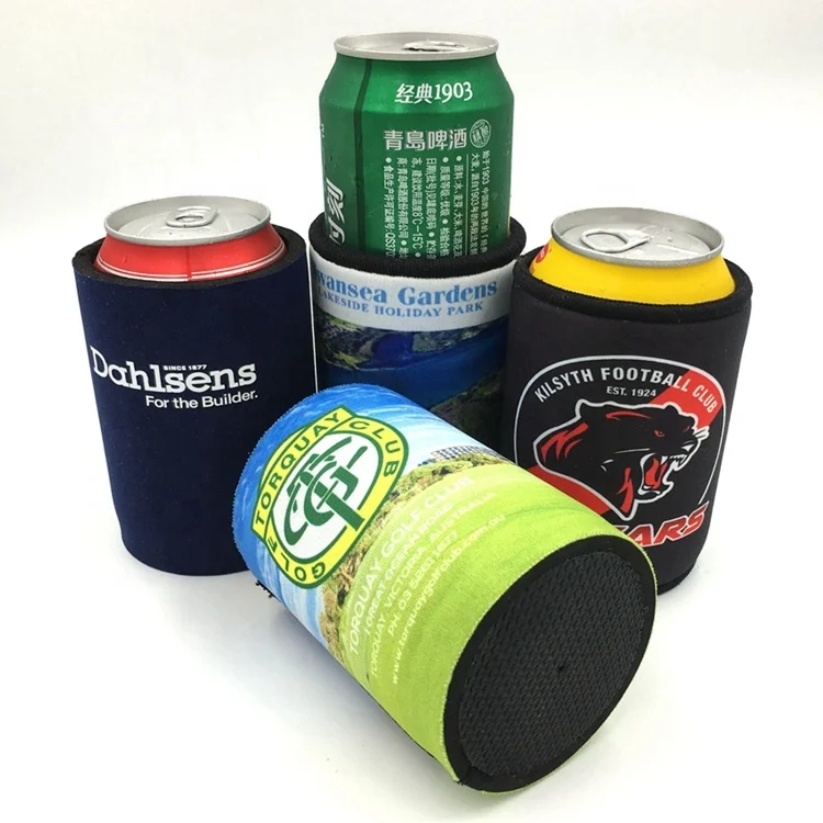 
New Fashion 5mm Custom Logo Print Insulated Foam Slim Neoprene Beer Can Cooler Stubby Holder 