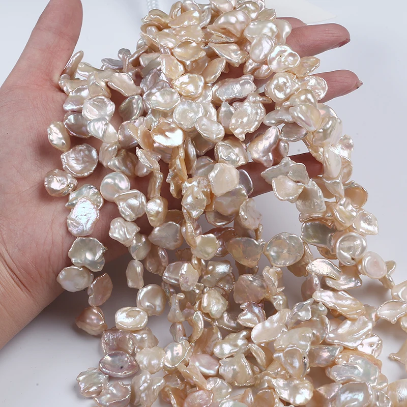 

Natural pink  keshi freshwater pearl loose strand, Natural white