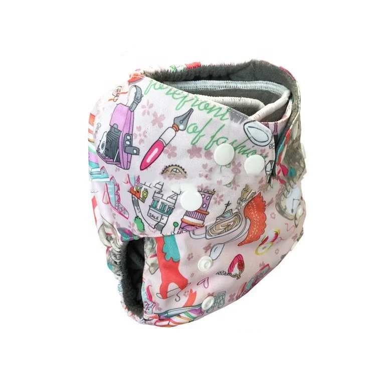 

New fashion style diapers wholesale adjustable washable diaper printing cartoon reusable nappies