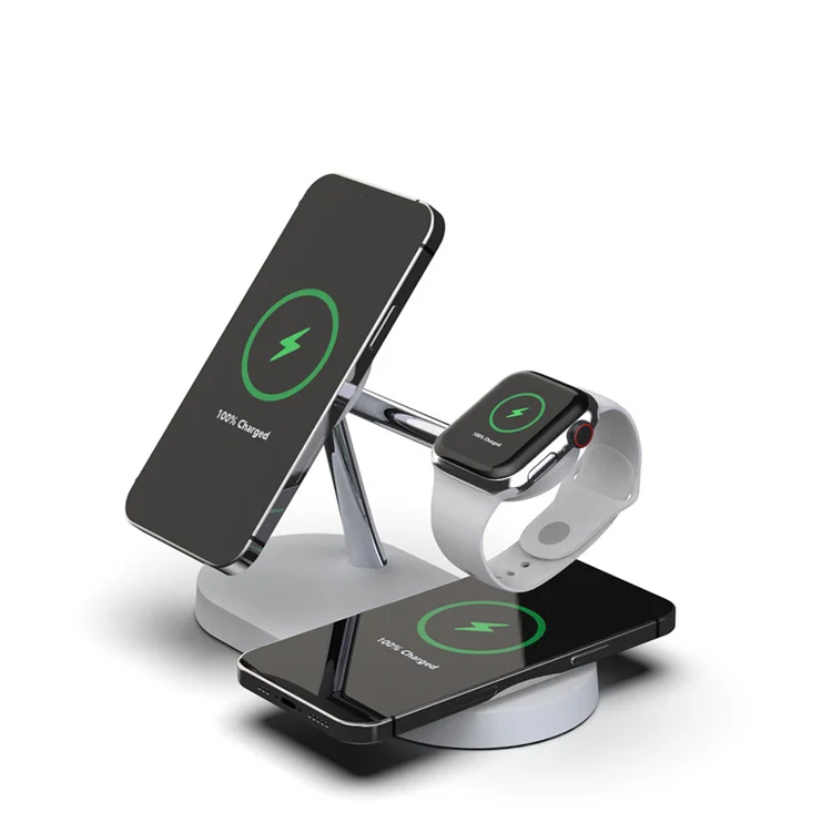 

Cellphone Qi Wireless Charger Portable 5 in 1 Charging Station For iPhone Earbuds Air Pod