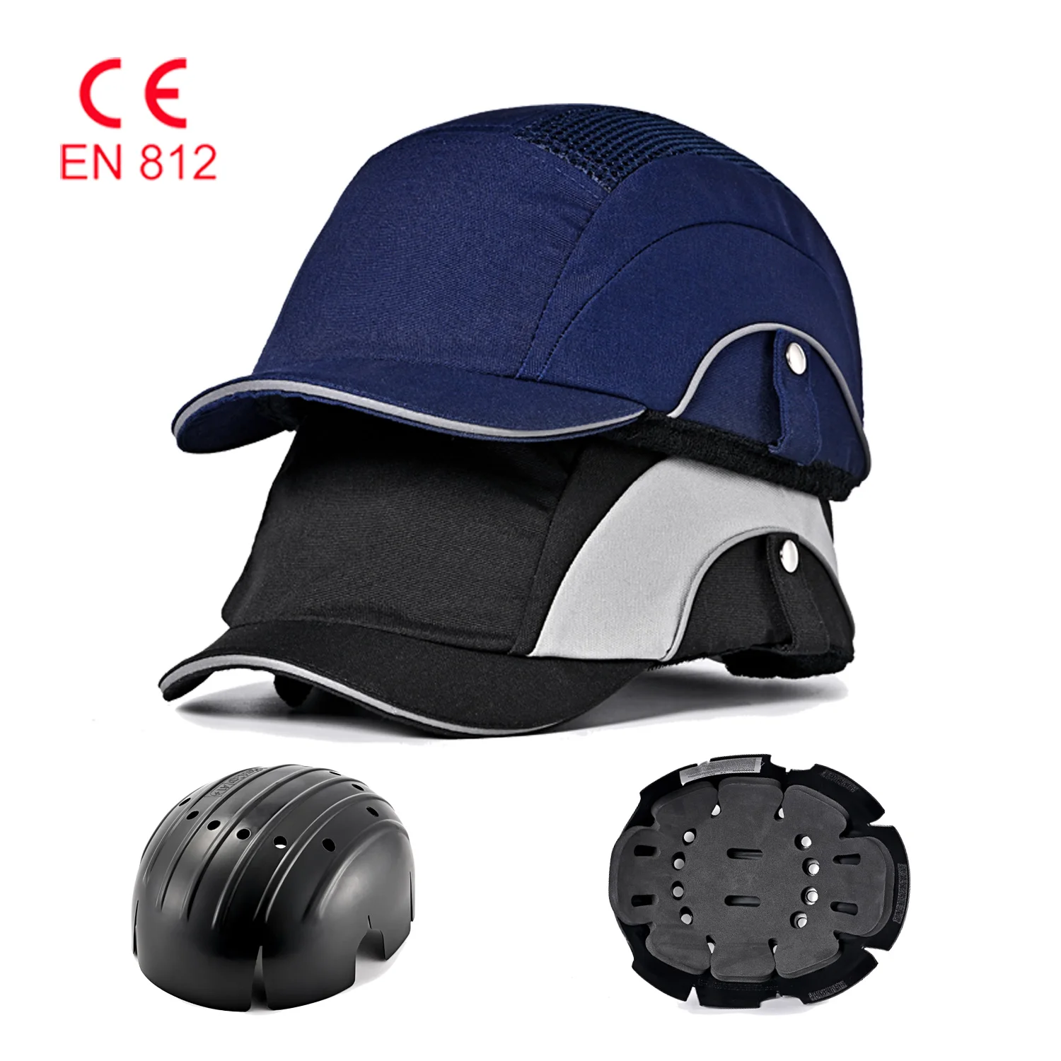 

CE EN 812 ABS Helmet Insert Bump Cap 100% Cotton Adjustable Strap Baseball Bump Cap