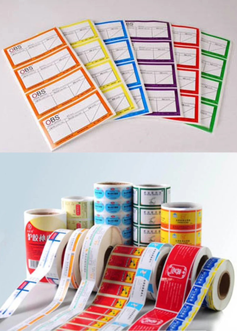 Custom printed logo labels for packaging waterproof labels, printed volume labels, round labels