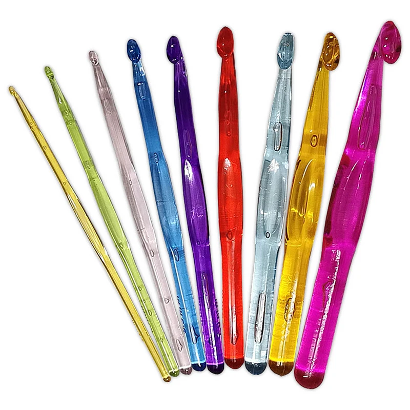 Image of Knitting tools 15cm 9pcs/set crochet hook aluminum crocheting needles set