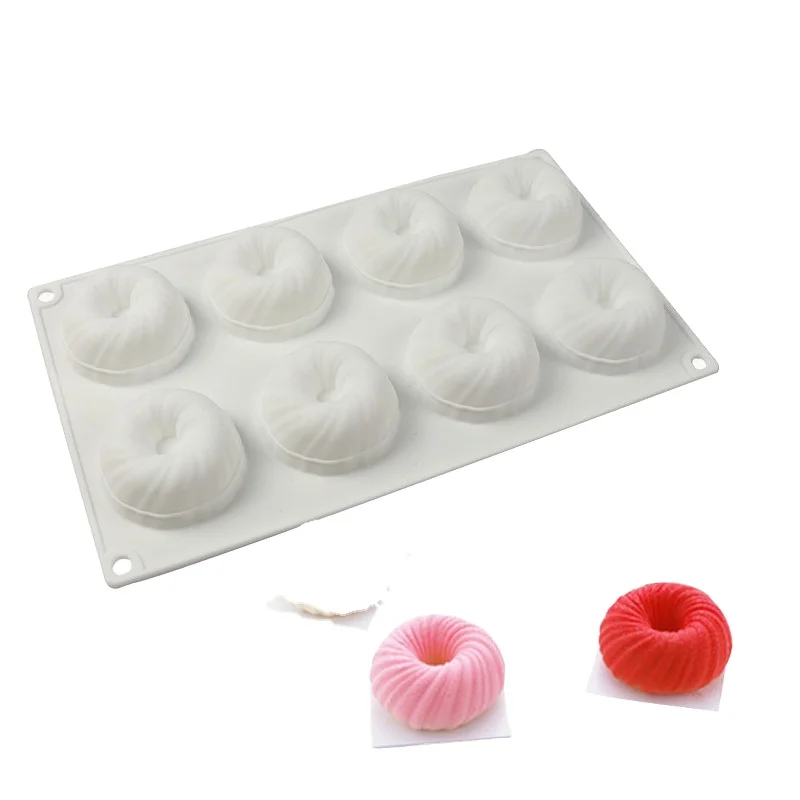 

Mousse Cake Mold Donut Silicone Dessert Chocolate Baking Tool, As photo