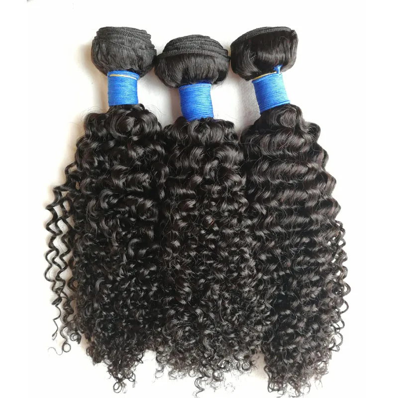 

bulk virgin kinky curly human hair, Natural black 1b
