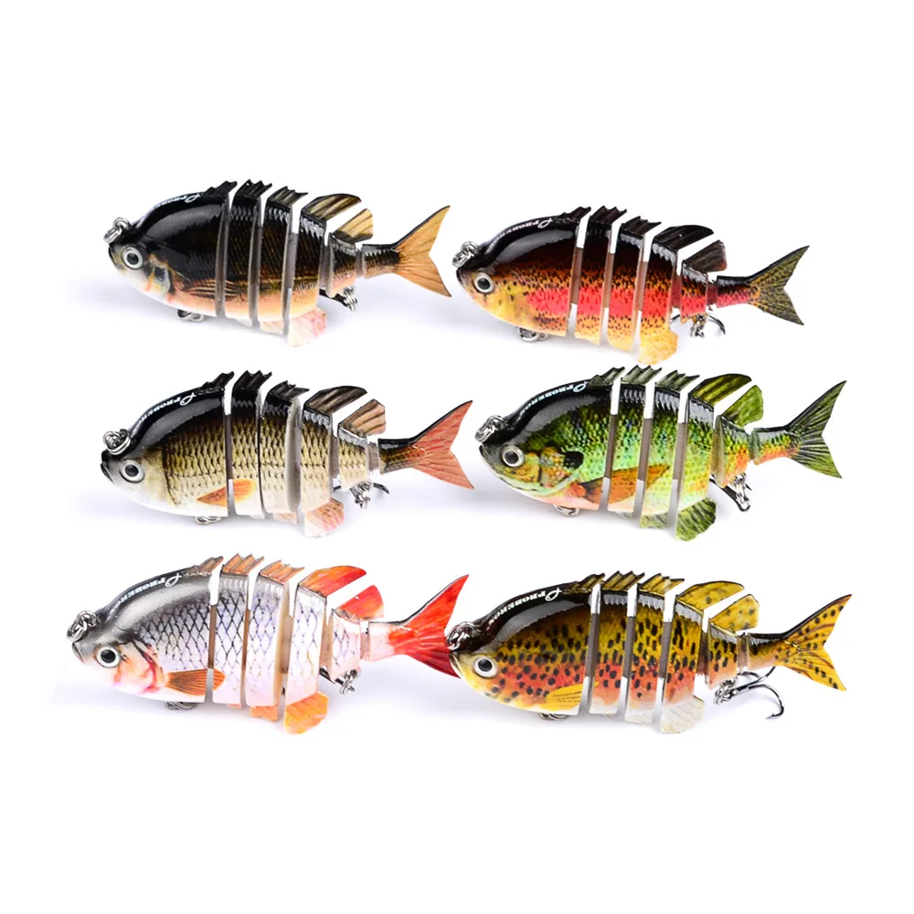 

Wholesale price 8cm 14g seafishing Jointed Fishing Lure Swimbait Artificial bass fishing lure, Multi-color