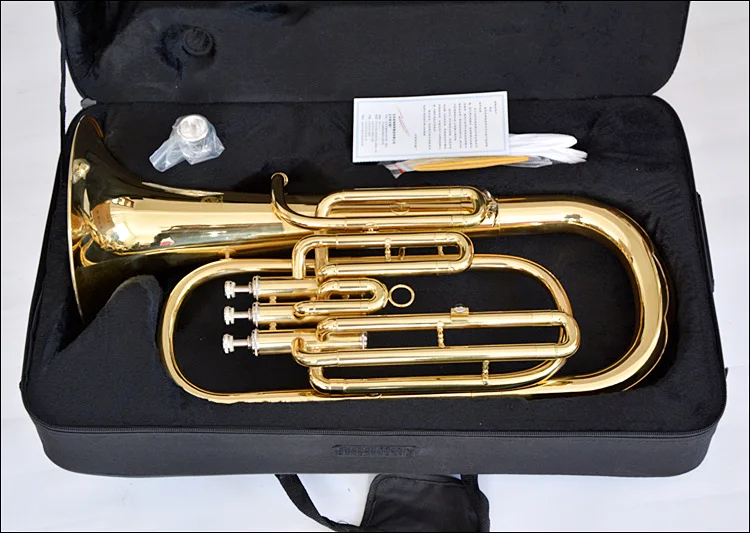 Factory Price Gold Lacquer  Brass Eb Marching Professional Euphonium Compensating