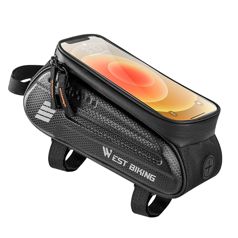 

Dropship Bicycle Top Front Tube Frame Storage Bag Outdoor Bike Touch Screen Phone Hard Shell Bag MTB Cycling Frame Bags