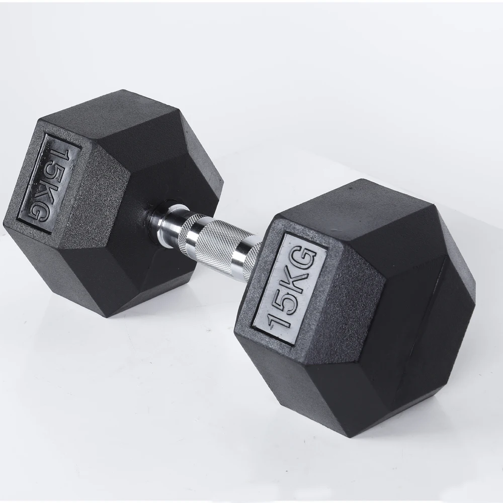 

TELLUS Professional Manufacture Dumbbell Barbell Set Cheap Solid Cast Iron dumbbell weights rubber hex dumbbell sets