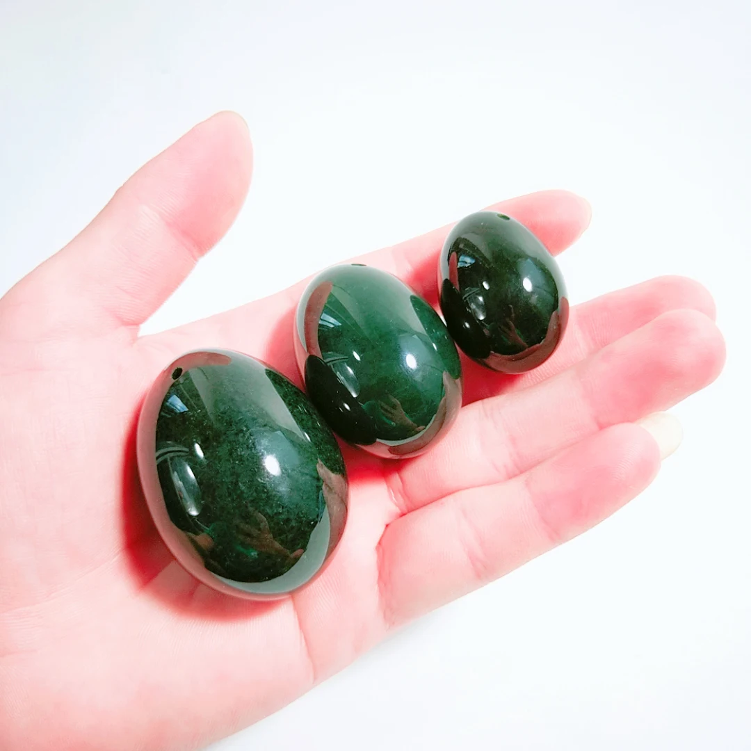 

2020 trending gemstone yoni eggs nephrite jade stone egg set natural jade eggs