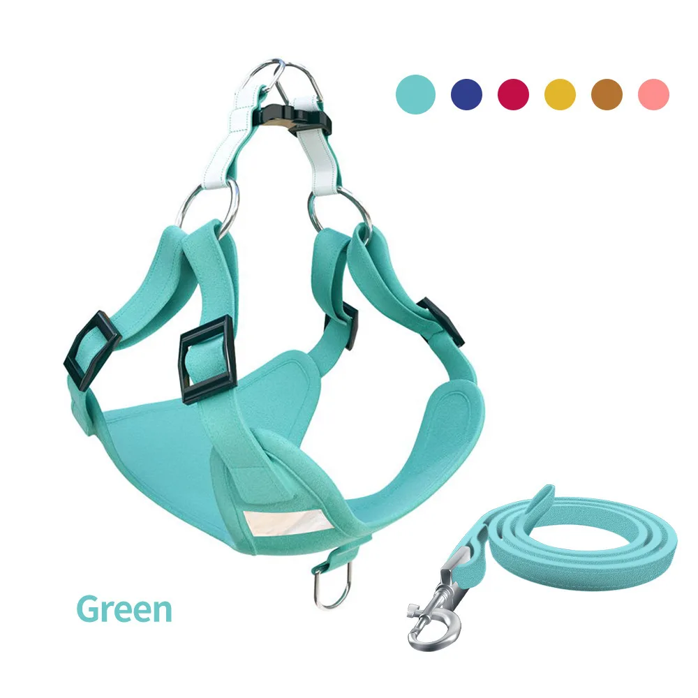 

Pet products dog vest type traction rope chest back set reflective dog rope suede
