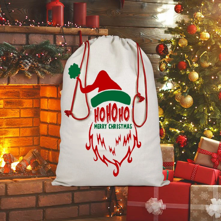 

Cheap felt Christmas drawstring bag for sublimation, Blank