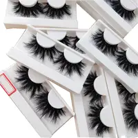 

wholesale private label 100% real siberian 25mm 5D mink fur false eyelashes and packing custom boxes, 3d mink eyelashes vendor