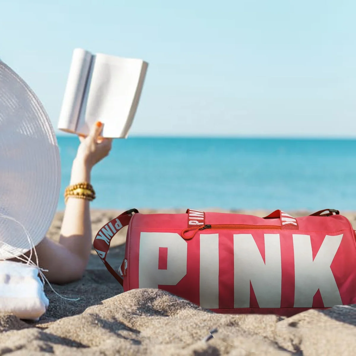 

flight bag bolsa de viagem saco sport sac polochon malas para viagem travelling duffle bag, Pink