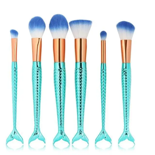 

2021 New Arrival Beauty Makeup Brush For Face Professional Set Hot Sale Mermaid Makeup Brush, Muti-color