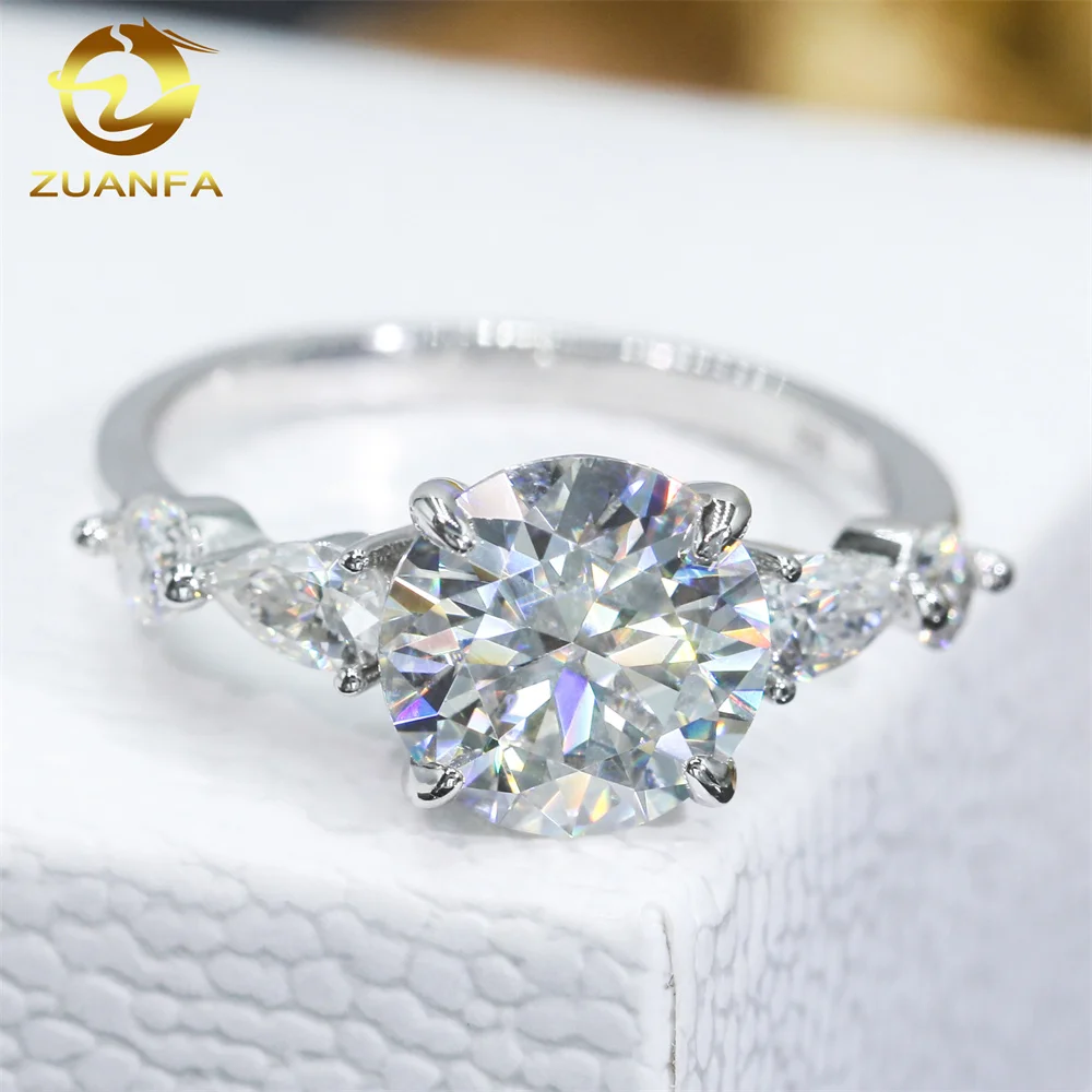 

New Trend S925 9K 14K 18K Solid Gold Fine Jewelry Moissanite Lab Grown Diamond Engagement Rings Diamond Ring
