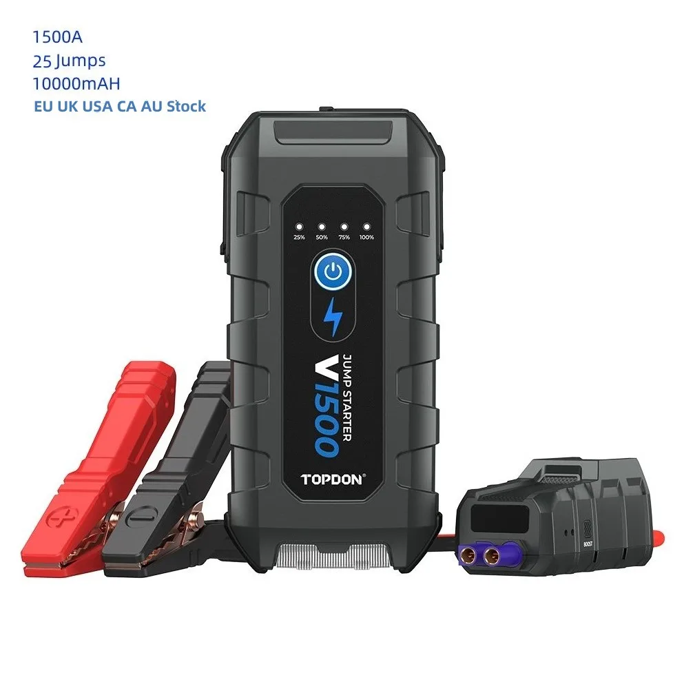 

TOPDON EU UK USA Canada AU Stock V1500 12V 1500A Peak Multi function Auto Motorcycles Truck Car Jumpstarter Power Bank Jump Pack