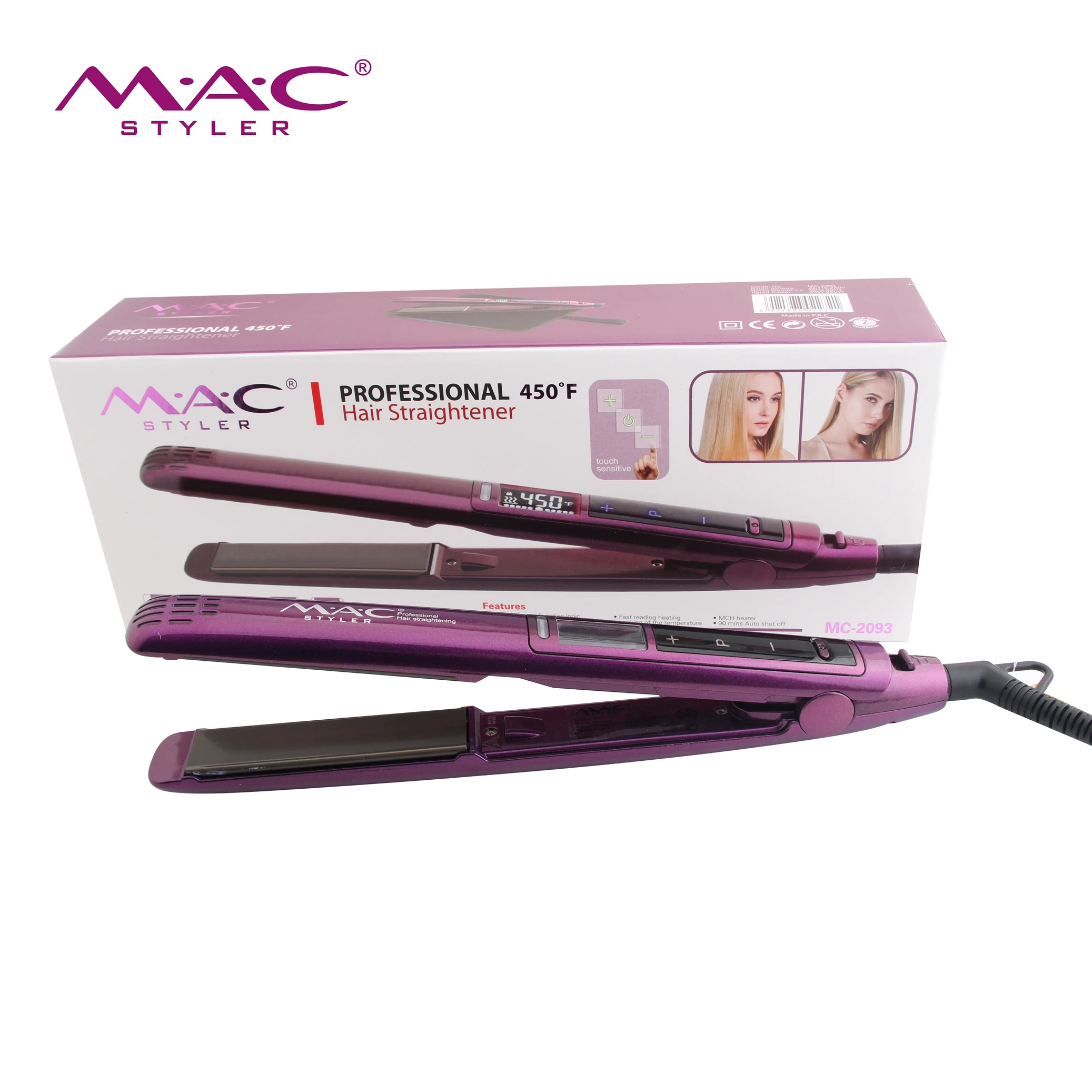 

Customized Gorgeous Salon Barber Hair Straightener Purple Cheap Low Price Flat Iron Hair Straightener