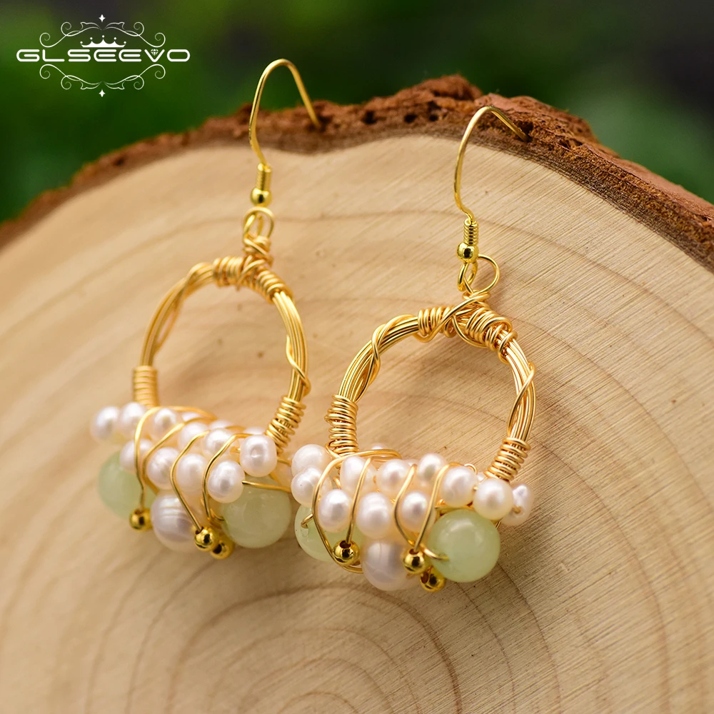 

Handmade Original Design Natural Pearl Dangle Earrings For Women Part Gift Drop Earrings Luxury Fine Jewelry earrings bulk