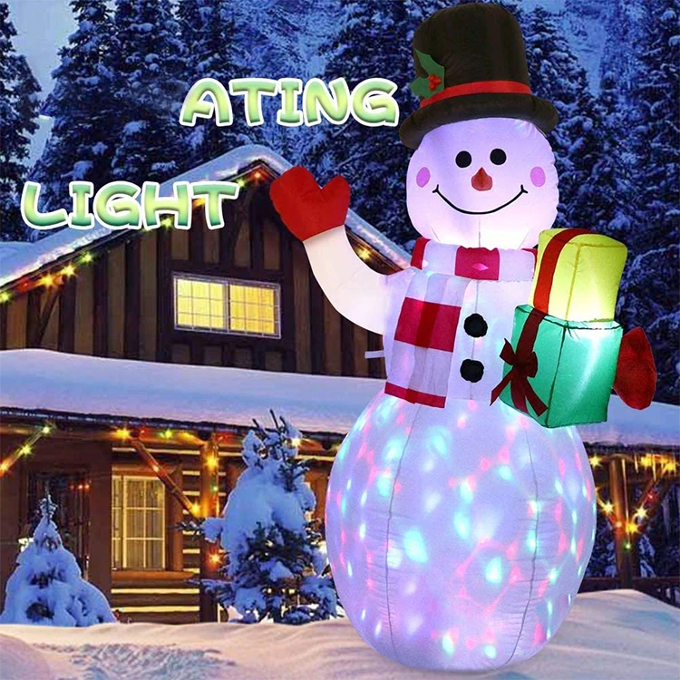 

Best Selling Christmas Inflatables Blow Up Yard Upgraded Snowman Inflatable with Rotating LED Lights for Christmas D